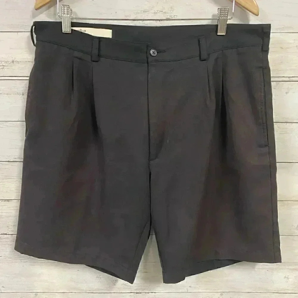 Perry Ellis Black Pleated Shorts